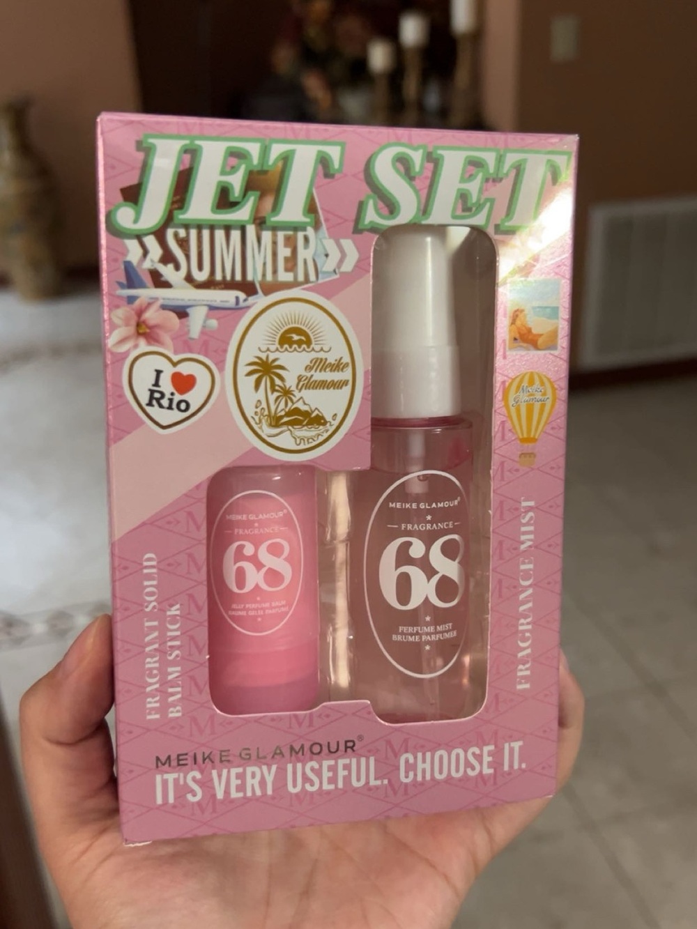 Glamour Jet Set Summer Makeup & Fragrance Duo - Pink